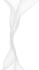 White abstract background. Fluttering white scarf. Waving on wind white fubric. 3D illustration