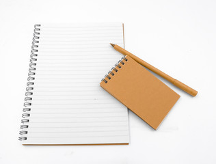 top view prepare book pen stationary back to school