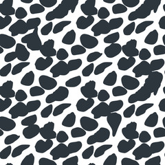Abstract chaotic dots seamless pattern. Modern animal fur background.
