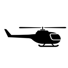 Helicopter icon, logo isolated on white background
