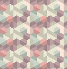 Hexagon seamless pattern. Geometric abstract polygonal mosaic. Decorative backdrop for wallpaper, pattern fills, web page background, surface textures.