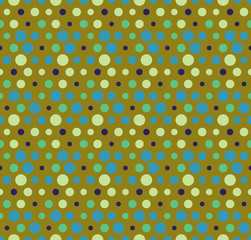 Seamless abstract bubble textile pattern. Multicolor modern stylish background polka dot cover.