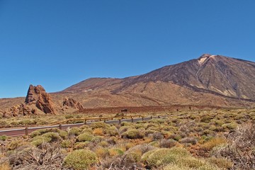  landscape on the Spanish Mount Teide volcano on Tenerife, Canary Islands
