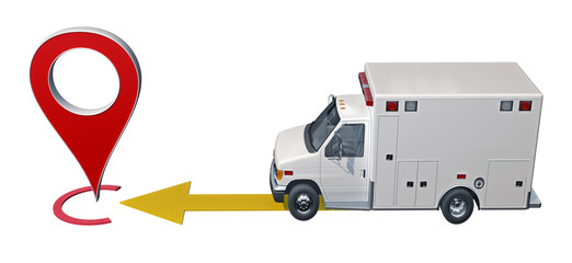 ambulance car rides to point © petrovk