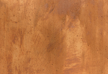 Surface old painted brown rusty iron sheet.