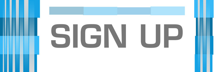 Sign Up Blue Bars Both Sides 