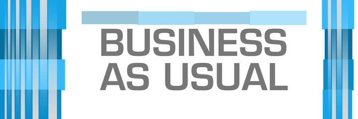 Business As Usual Blue Bars Both Sides 