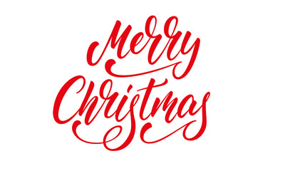 Merry Christmas lettering. Xmas calligraphy text design