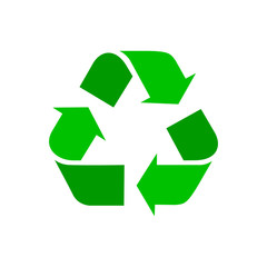 Obraz premium Recycle icon 3d with green colors for infographics.