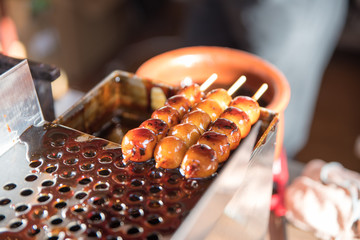 Mitarashi dumpling-Japanese food with soy sauce flavor