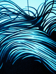 Abstract background oil painting blue dark ocean wave .