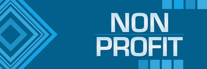 Non Profit Blue Squares Borders Horizontal 