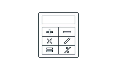 calculator icon, vector concept illustration for design.