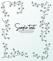 Vector illustration colorful background from silhouettes of flowers. Floral background with space for text