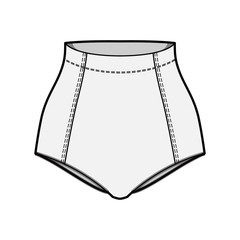lingerie fashion flat sketch template