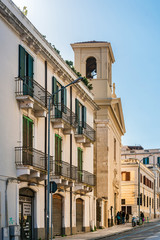 MESSINA, ITALY - January 20, 2019: Street view of downtown in Messina, Italy