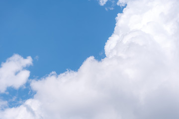 Beautiful cirrus clouds on blue sky on a sunny day background texture