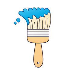 Blue paint brush