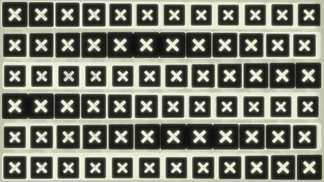 Seamless loop. Waving cross shapes. 