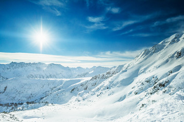 Obraz premium Pirin mountains in winter in Bulgaria