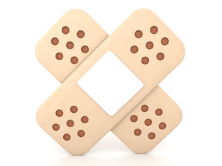 3D Rendering of two bandages