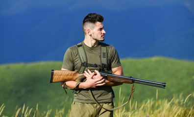 soldier in the field. Tactical Advantage. military style. male in camouflage. man ready to fire....