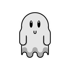 halloween ghost floating character icon