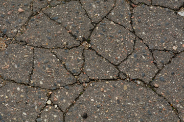 Old Weathered Cracked Grayish Asphalt Texture