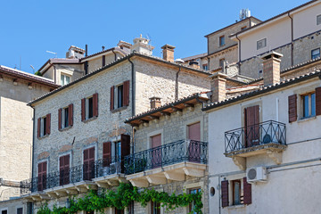 Fototapeta na wymiar Houses San Marino