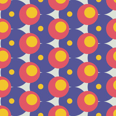 Mid century retro geometric seamless pattern