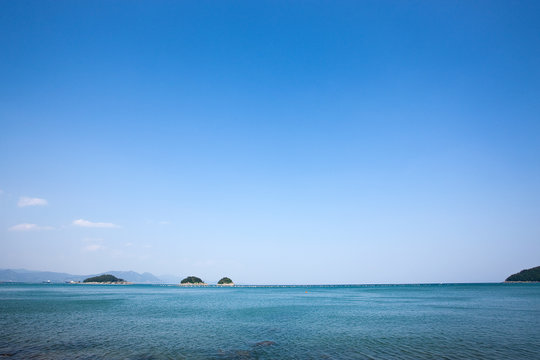 Sea landscape of Museulmok island in Yeosu-si, Korea.