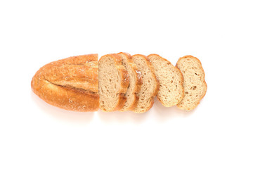 Sliced ​​bread On a white background