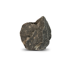 Big granite rock stone isolated on white background