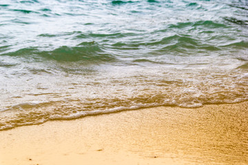 Sea and sand as golden light