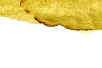 High resolution poster. Abstract hand painted on paper yellow watercolor texture. Yellow watercolor texture for wallpaper.