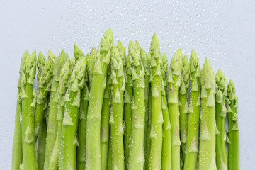 Asparagus and white background