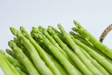 Asparagus and white background