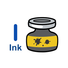 Alphabet Letter I-Ink vector illustration