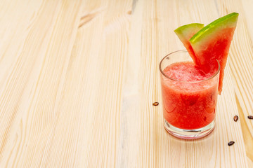 Fresh juice of watermelon, smoothie, cocktail. Sweet summer dessert healthy food concept