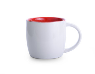 white ceramic cup on white background