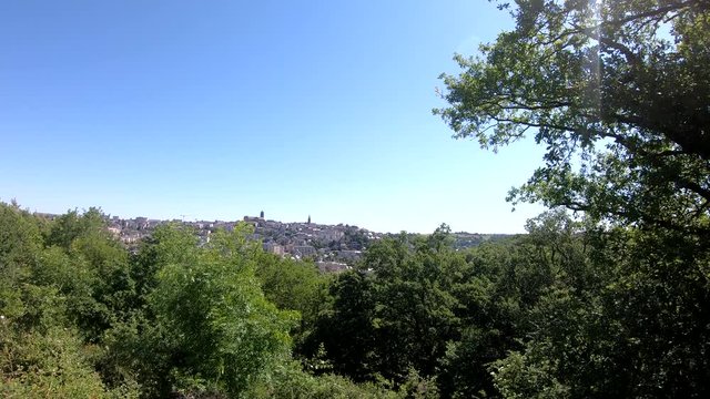 view of Rodez town in South of France