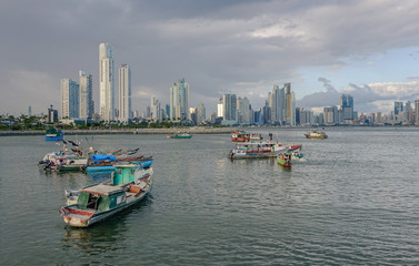 View of the bay of Panama City