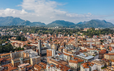 Fototapeta na wymiar Aerial view of Varese