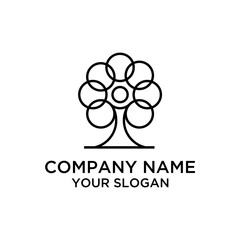 Human Tree Vector Logo Template