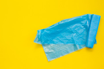 Garbage bag on a yellow background