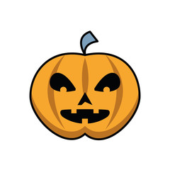 pumpkin vegetable season isolated icon