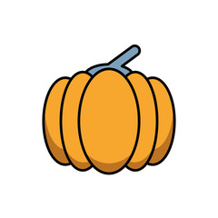 pumpkin vegetable season isolated icon