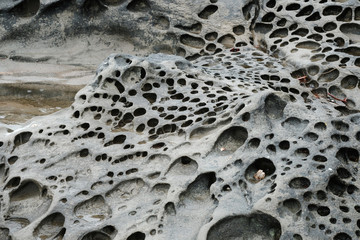 Sandsteinstrukturen, Felsformationen an der Küste