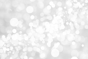 Abstract background with White bokeh on gray background. christmas blurred beautiful shiny Christmas lights.