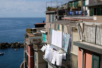 Fototapeta na wymiar Riomaggiore, wunderschönes Städtchen in der Cinque Terre Region in Italien